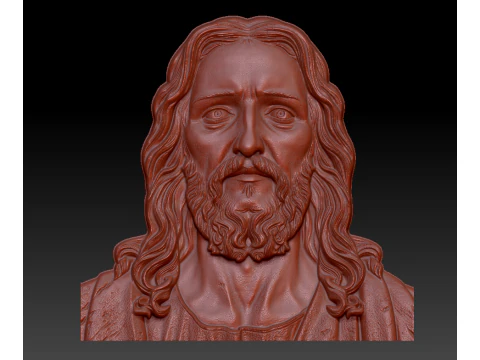 Jesus Christ Relief High Detail Sculpture for CNC - 3D Printing 3D Print Model