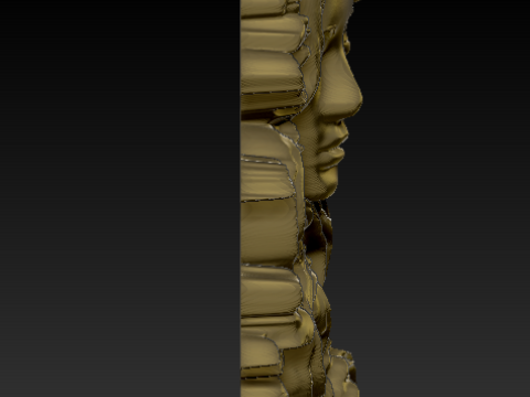 Floral Woman Bas-Relief Decorative Portrait for CNC 3D Printing 3D Print Model