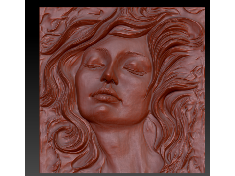 Beautiful Women Faces Bas-Relief Pack 3 Mod&egrave;les STL pour impression 3D CNC Modèles 3D en vedette