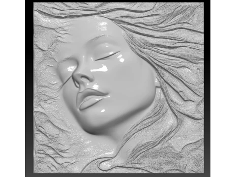 Набор барельефов с красивыми женскими лицами, 3 модели STL для 3D-печати с ЧПУ 3D Принт Модель