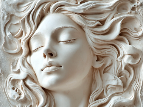 Beautiful Women Faces Bas-Relief Pack 3 Mod&egrave;les STL pour impression 3D CNC Modèles 3D en vedette