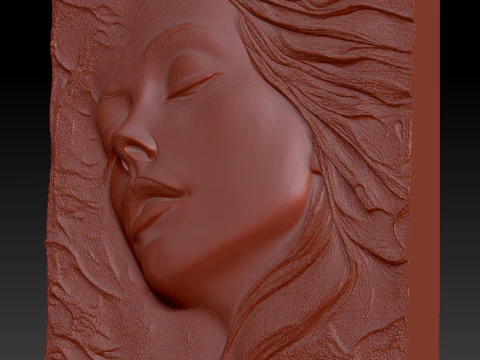 Набор барельефов с красивыми женскими лицами, 3 модели STL для 3D-печати с ЧПУ 3D Принт Модель