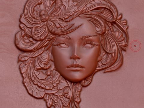 Набір барельєфів із квітковим жіночим бюстом. 5 моделей, 3D-друк з ЧПУ 3D Принт Модель