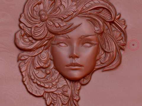 Busto Mujer Floral Bajorrelieve Pack 5 Modelos CNC Impresi&oacute;n 3D Modelo de impresión 3D