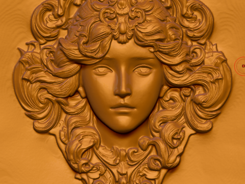 Набір барельєфів із квітковим жіночим бюстом. 5 моделей, 3D-друк з ЧПУ 3D Принт Модель