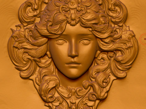 Busto Mujer Floral Bajorrelieve Pack 5 Modelos CNC Impresi&oacute;n 3D Modelo de impresión 3D