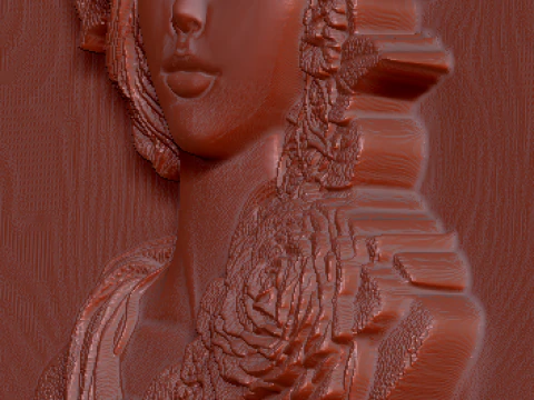 Busto Mujer Floral Bajorrelieve Pack 5 Modelos CNC Impresi&oacute;n 3D Modelo de impresión 3D