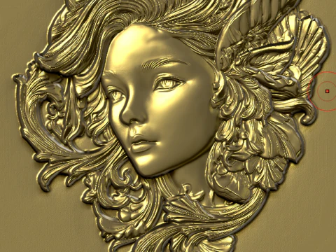 Busto Mujer Floral Bajorrelieve Pack 5 Modelos CNC Impresi&oacute;n 3D Modelo de impresión 3D