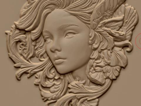 Busto Mujer Floral Bajorrelieve Pack 5 Modelos CNC Impresi&oacute;n 3D Modelo de impresión 3D