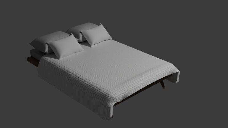 Bed 3D 模型 .c4d .max .obj .3ds .fbx .stl .blend 