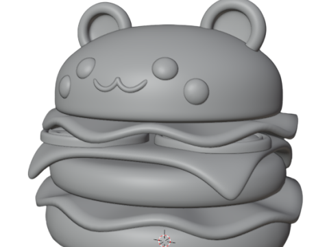 Hamburger cute Model 3D