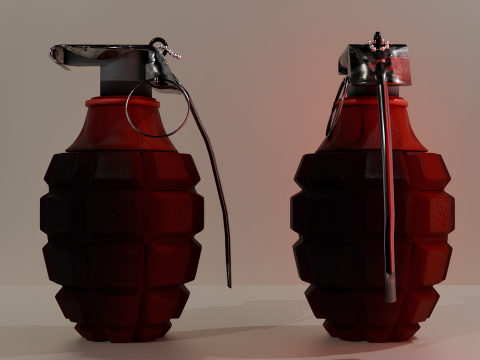 Grenade red pattern 3D मॉडल