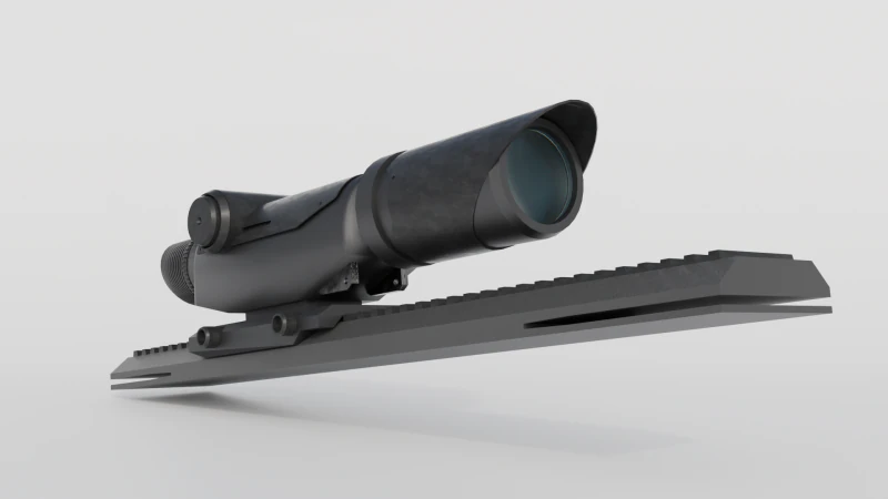 Rifle sight 3D Model .c4d .max .obj .3ds .fbx .stl .blend 
