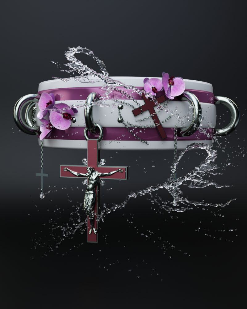 CHOCKER goth girl Model 3D .c4d .max .obj .3ds .fbx .stl .blend 