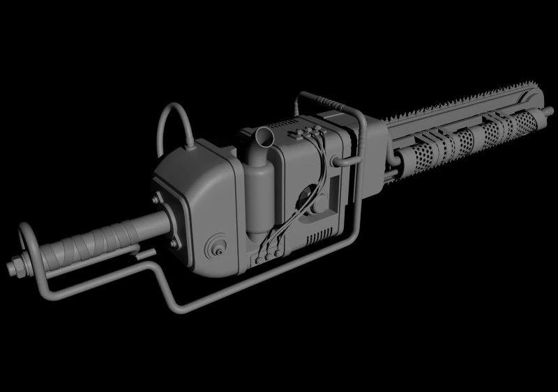 Chainsaw 3D Model .c4d .max .obj .3ds .fbx .stl .blend 