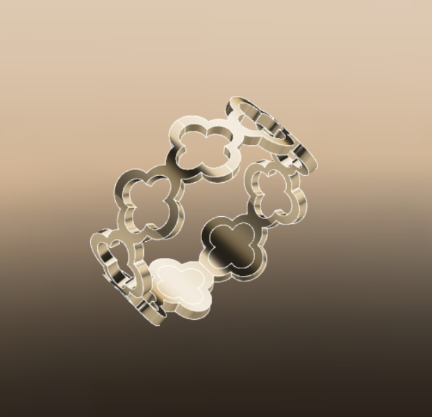 VanCleef Ring Model 3D .c4d .max .obj .3ds .fbx .stl .blend 