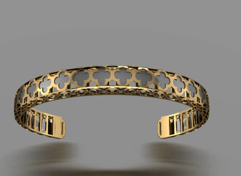 VanCleef Tarnish Bracelets 3D Model .c4d .max .obj .3ds .fbx .stl .blend