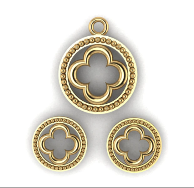 VanCleef Necklaces Earrings 3D Model .c4d .max .obj .3ds .fbx .stl .blend 