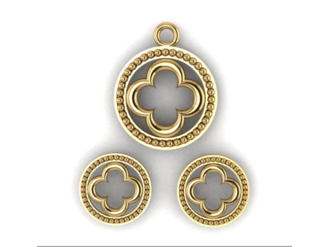 VanCleef Necklaces Earrings 3Dモデル