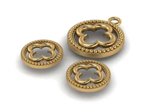VanCleef Necklaces Earrings 3Dモデル