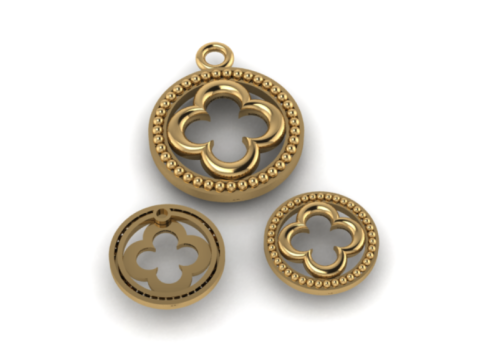 VanCleef Necklaces Earrings 3Dモデル