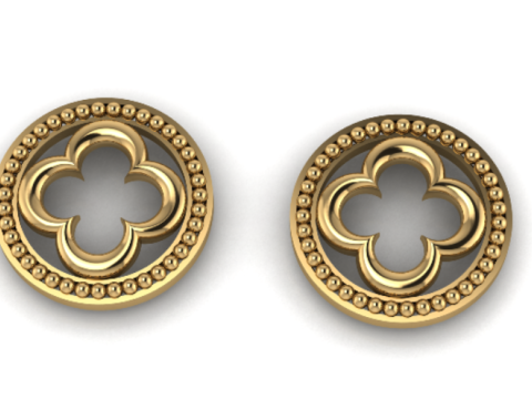 VanCleef Earrings 3Dモデル