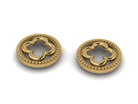 VanCleef Earrings 3D Model