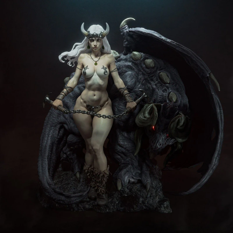 Demon Queen 3D Print Model .c4d .max .obj .3ds .fbx .stl .blend 
