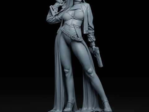 Nun Statue Modèles 3D en vedette
