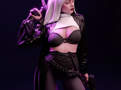 Nun 3D Print Model