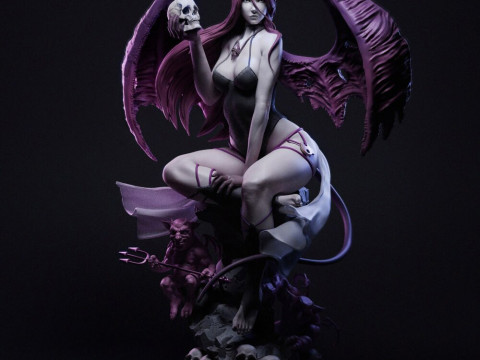 Succubus Statue Modelo de Impressão 3D