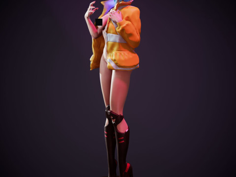 Lucy Cyberpunk 3D Druckmodell