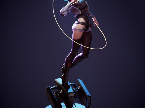 Lucy from Cyberpunk Edgerunners 3D 프린트 모델
