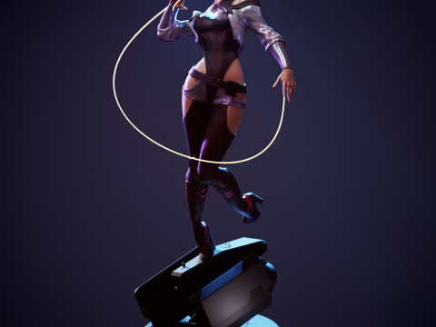 Lucy from Cyberpunk Edgerunners 3D 프린트 모델