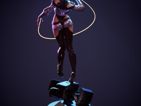 Lucy from Cyberpunk Edgerunners 3D 프린트 모델