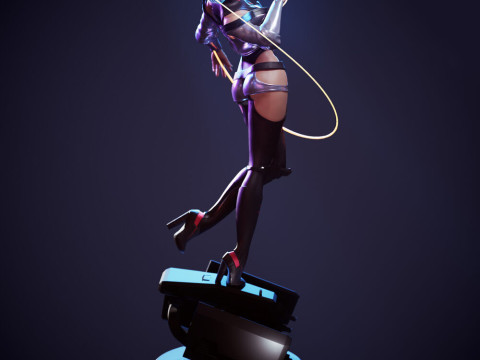 Lucy from Cyberpunk Edgerunners 3D 프린트 모델