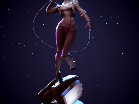 Lucy from Cyberpunk Edgerunners 3D 프린트 모델