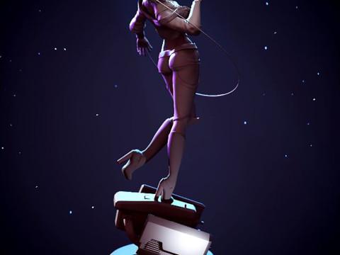 Lucy from Cyberpunk Edgerunners 3D 프린트 모델