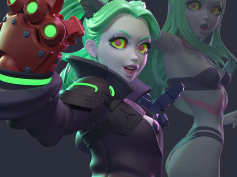 Rebecca Cyberpunk Edgerunners 3D Принт Модель