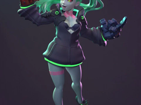 Rebecca Cyberpunk Edgerunners 3D Print Model