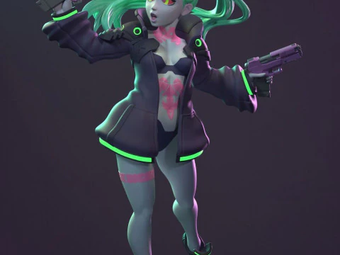 Rebecca Cyberpunk Edgerunners 3D Print Model