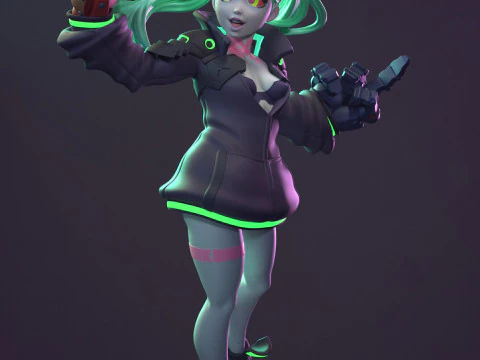 Rebecca Cyberpunk Edgerunners 3D Print Model