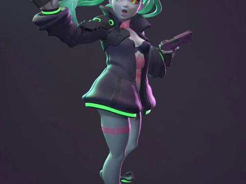 Rebecca Cyberpunk Edgerunners 3D Print Model
