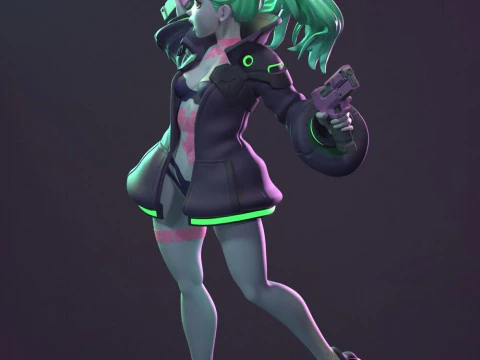 Rebecca Cyberpunk Edgerunners 3D Print Model