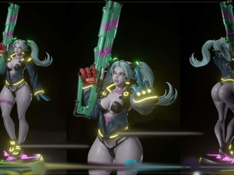 Cyberpunk Edgerunners Rebecca 3D Принт Модель