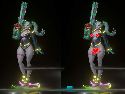 Cyberpunk Edgerunners Rebecca 3D printmodel