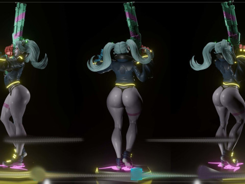 Cyberpunk Edgerunners Rebecca 3D printmodel