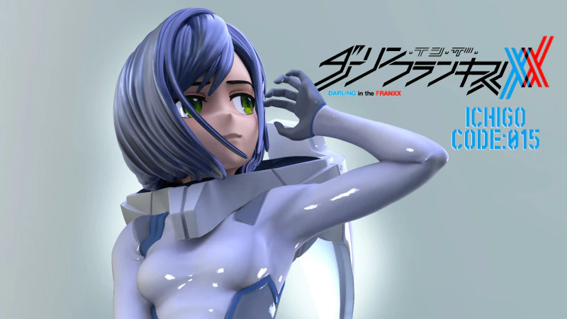 Ichigo From Darling in the Franxx 3D Print Model .c4d .max .obj .3ds .fbx .stl .blend 