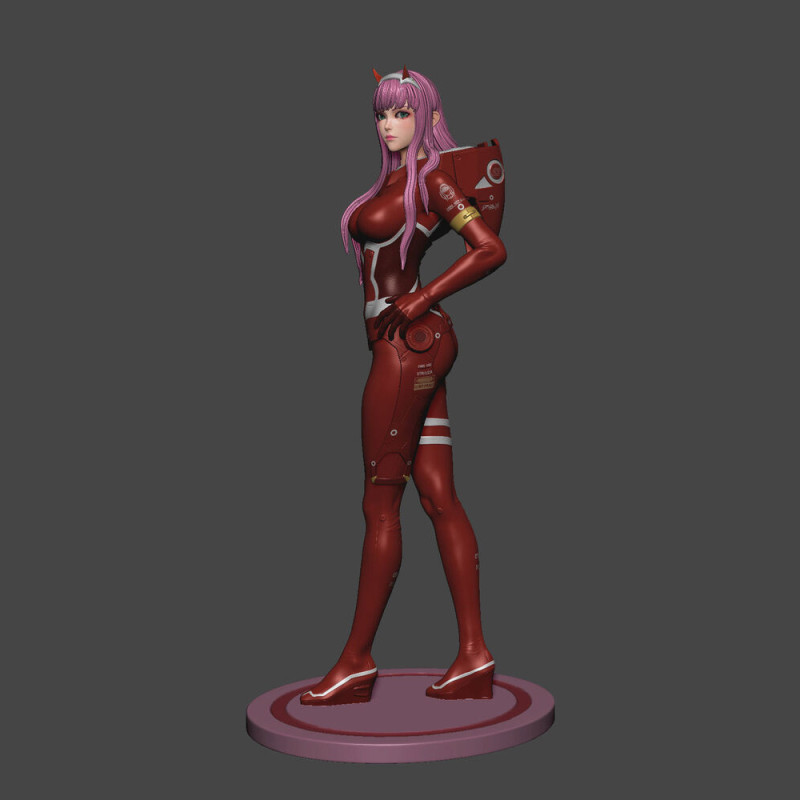 Zero Two Figure Model Cetak 3D .c4d .max .obj .3ds .fbx .stl .blend