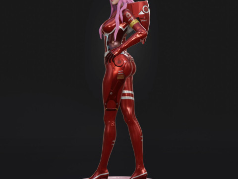 Zero Two Figure Model Cetak 3D